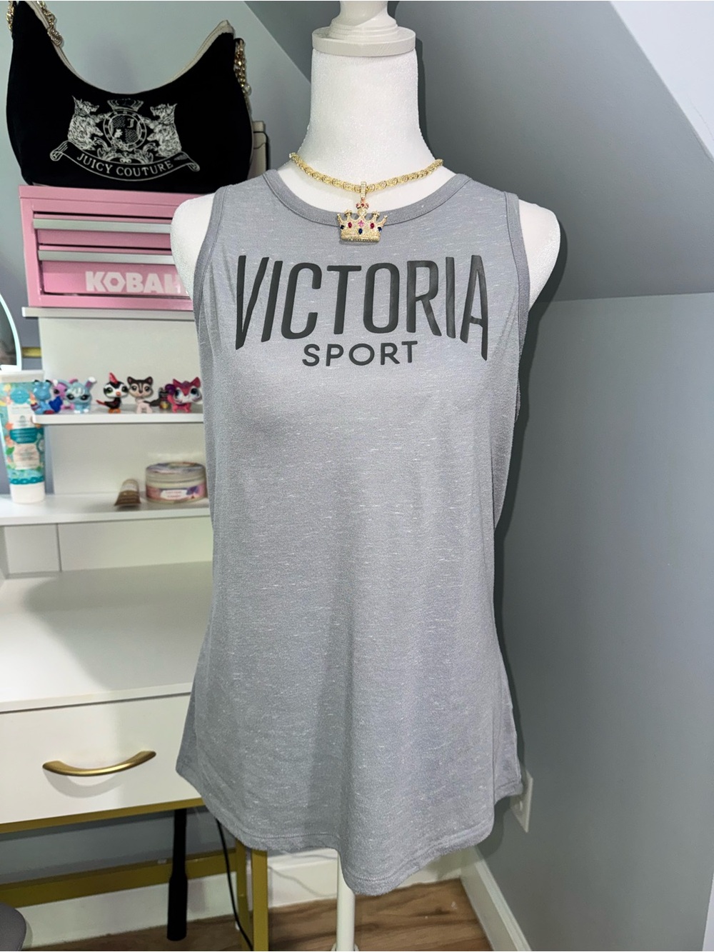 Victoria's Secret Light Gray Sport Tank Top